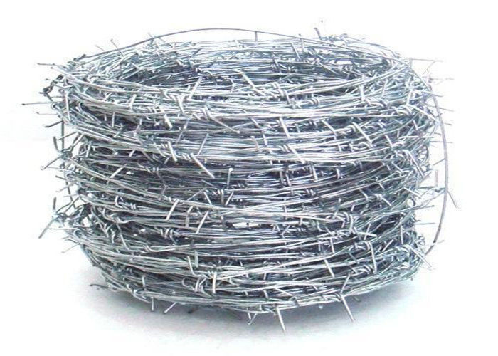 銀製の電気電流を通された保証有刺鉄線の低炭素鋼鉄BWG 12 14 16