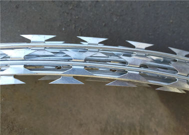 高い等級BTO 22かみそりの鉄条網500mmのコイルの直径のアコーディオン式の刃ワイヤー